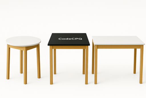Table, faite sur mesure